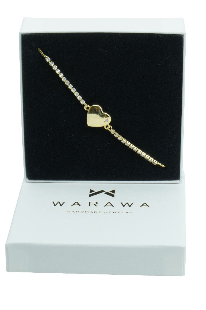 Armband Herz 18 Karat vergoldet