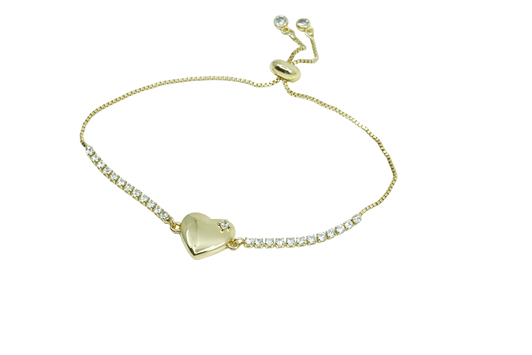 Armband Herz 18 Karat vergoldet