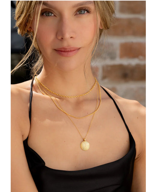 Layer Halskette Chloe Bronze 24K vergoldet