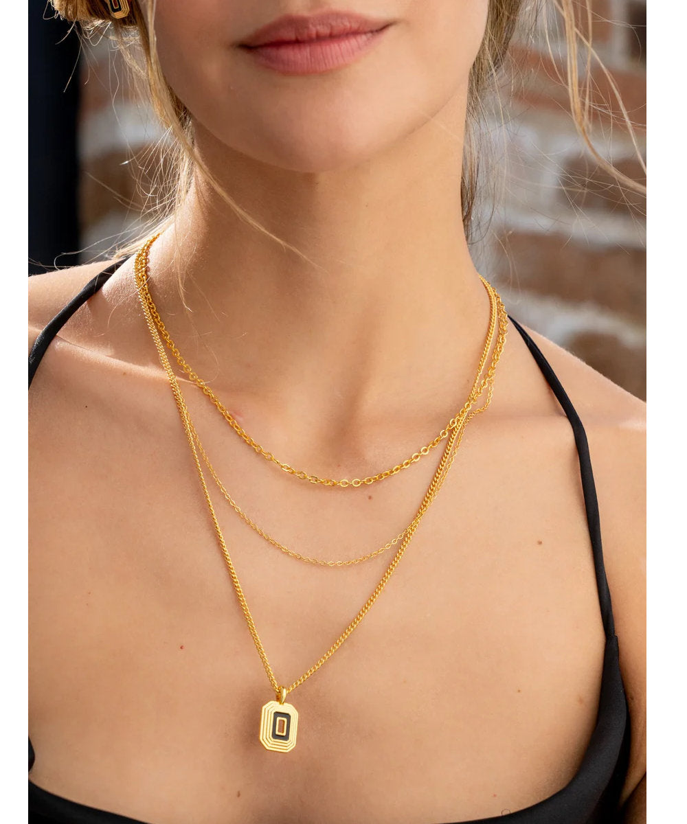 Layer Halskette Karen Bronze 24K vergoldet