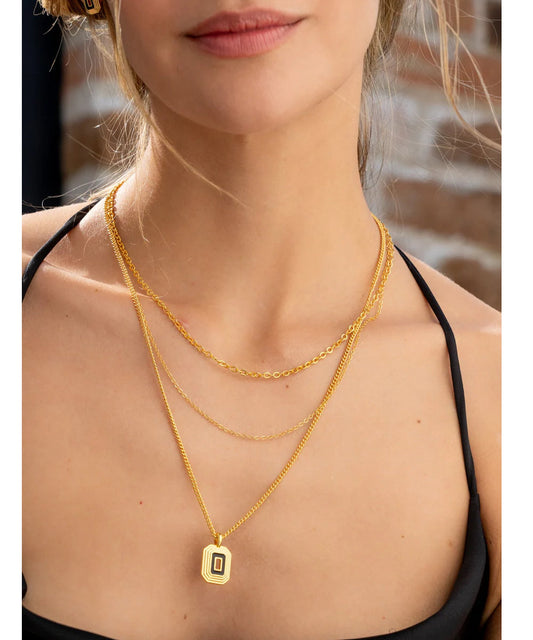 Layer Halskette Karen Bronze 24K vergoldet