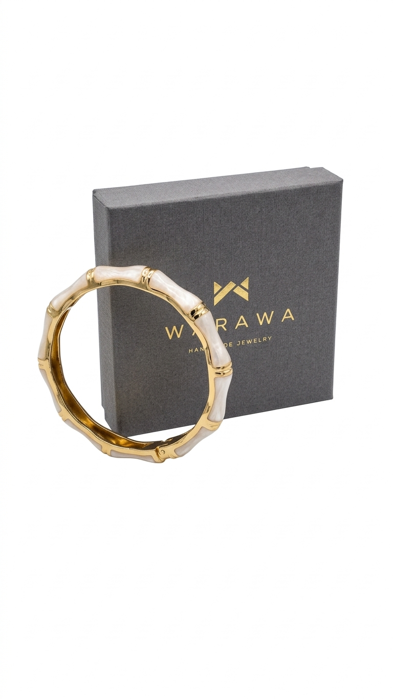 Armband / Armreif white 18 Karat vergoldet