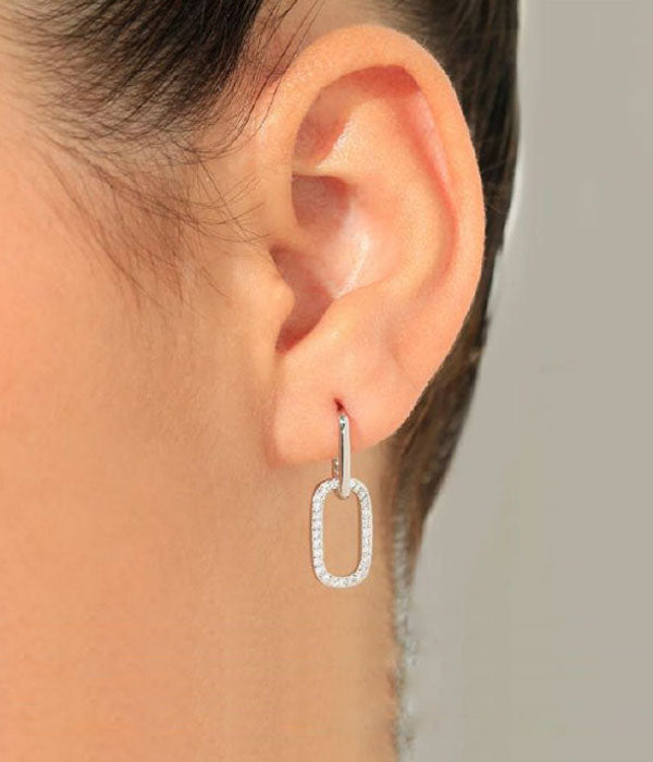 Ohrringe Silber rhodiniert Alba