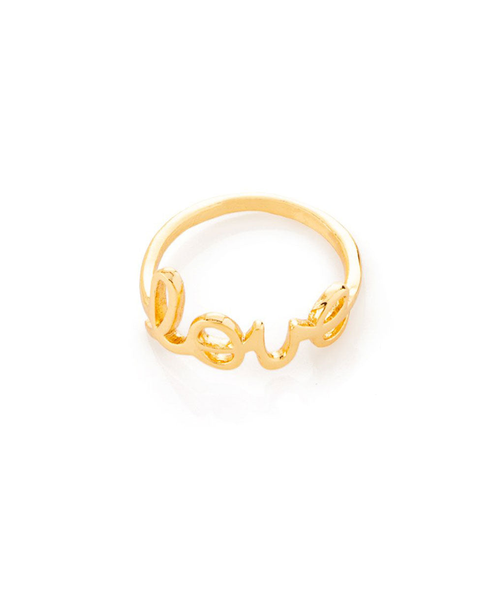 Ring Love 24 Karat vergoldet