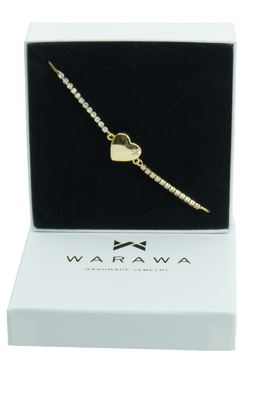 Armband Herz 18 Karat vergoldet