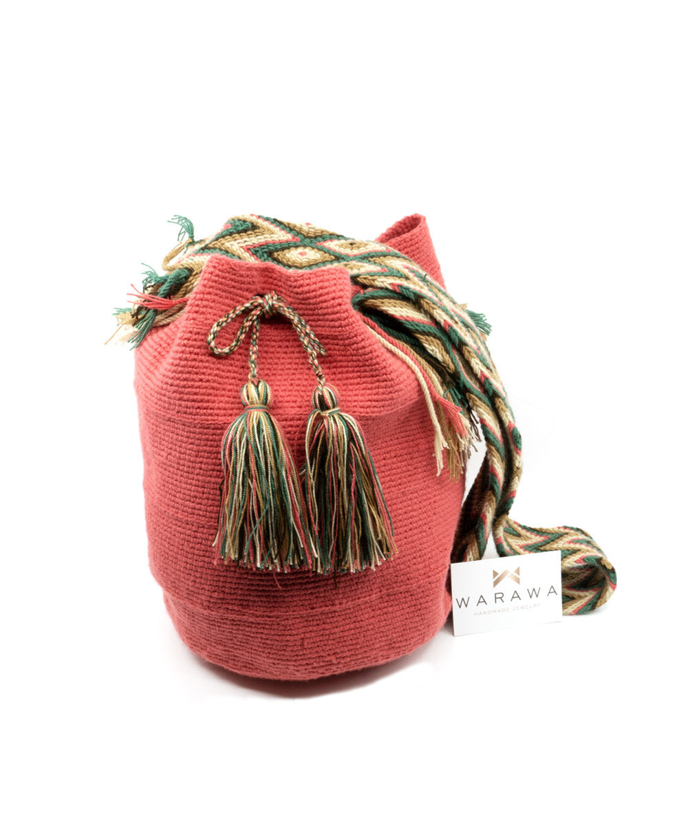 Boho Bag Wayuu unique Rosa