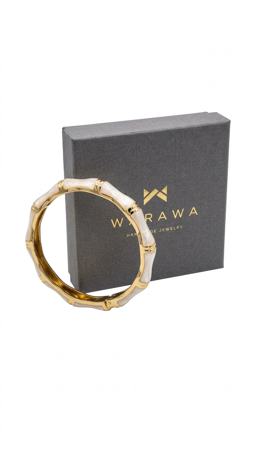 Armband / Armreif white 18 Karat vergoldet