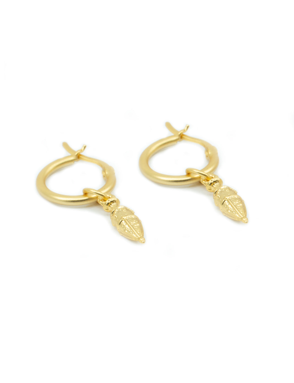 Hoops Keisy 18K Matt Gold vergoldet