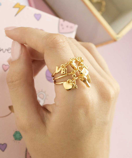 Ring Charms Vibes 24 Karat vergoldet